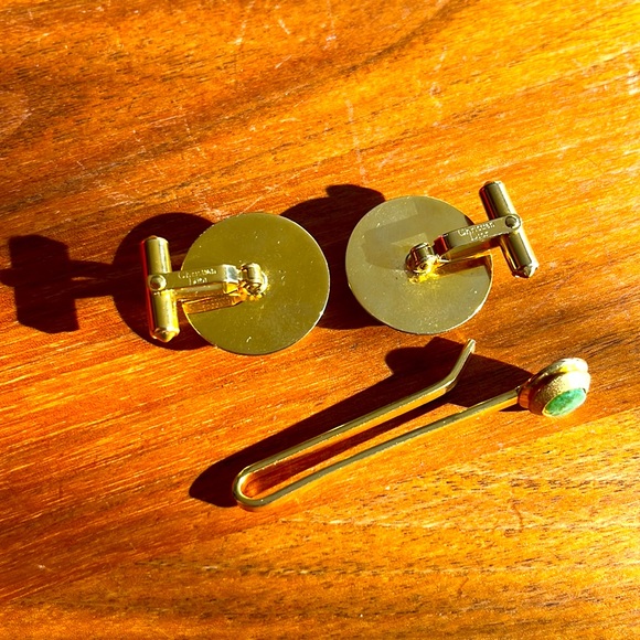 Christian Dior cufflinks with tie clip - Picture 2 of 2